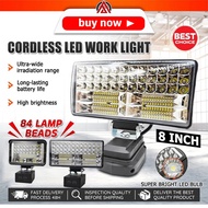 8 Inch Cordless LED Work Light Spotlight Emergency Light 298VF Lithium Battery Outdoor Emergency Lam