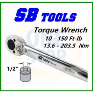 SB Tools TW6190 1/2" DR Torque Wrench 10-150Ft-lb 150ftlb /  13.6 - 203.5 Nm  Newton metres / king t