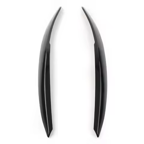 2Pcs For VW Polo Mk5 6R 6C 2010 2011 2012 2013 2014 2015 2016 2017 Glossy Black Headlights Eyebrow E