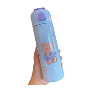 [TXLP] BEEMAN 320/420มล. กระติกน้ำร้อนสำหรับเด็กขวดเหล็กสแตนเลสน้ำเด็กผู้หญิงแก้วพร้อมหลอดสูญญากาศแก