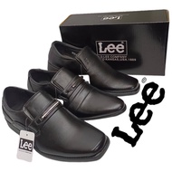 Lee Men’s Classic Formal Design Black PU Leather Business Konvo Presentation Formal Shoes