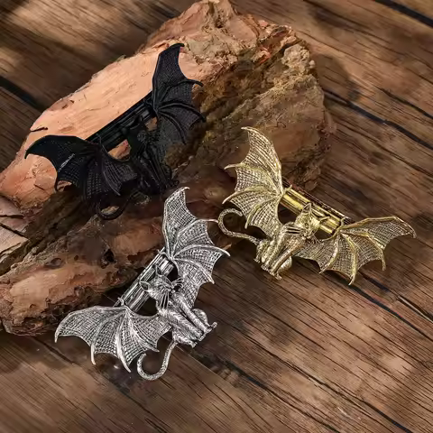 French hair clip, Gothic witch hair clip accessories, bat demon cat hair clip, suitable for women's