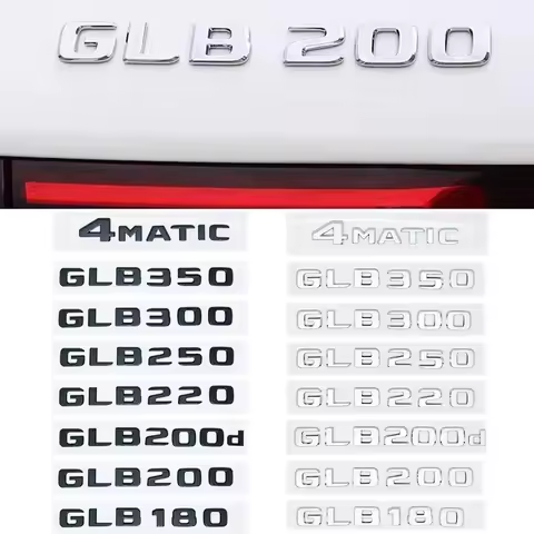 Car Trunk Letters Logo Emblem Badge Decals Sticker For Mercedes Benz GLB Class GLB35 GLB180 GLB200 G