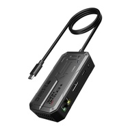 PLEXTONE GS1 Type-C ชาร์จเร็ว100W หกในหนึ่งการเล่นเกม PUBG แท็บเล็ตโทรได้ USB ฮับด็อกต่อขยาย