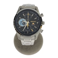 SEIKO mens watches quartz wrist watch analogues stainless BLK SLV 7T92-HDN0 Direct from Japan Second