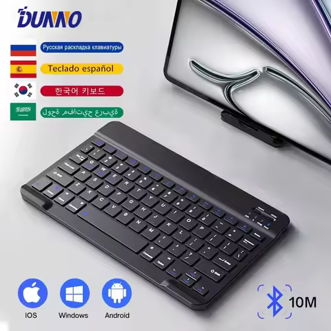 Wireless Keyboard for Tablet 10-13 inch iPad 2024 Huawei Samsung Xiaomi Pad Rechargeable Bluetooth K