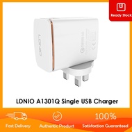 [Ready Stock] LDNIO A1301Q Single USB Output Quick Charge 3.0 Auto ID Fast Charging USB Charger (3A)