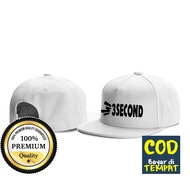 Promo Distroe Terbaru Topi Distro Snapback Hip Hop 3SECOND Pria Wanita Super Quality Logo Hitam Prem