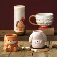 台灣代購 Starbucks Christmas Coffee Mug Tea Cup SS Tumbler 星巴克 聖誕節 薑餅人 狐狸 兔兔 馬克杯 咖啡杯 水杯 茶杯 不鏽鋼杯 水壺 水瓶 水樽