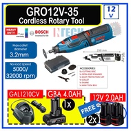 BOSCH GRO12V-35 CORDLESS ROTARY TOOL C/W GAL1210CV CHARGER+1x12V 4.0AH BATTERY+FOC:2x 2.0AH BATTERY 