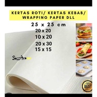 15 x 15 bread paper kebab paper/ burger paper/ contains 50 sheets