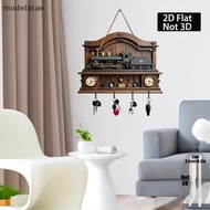 [ATAE] Vintage Train PVC Key Hook 4 Hangers Fashion Wall Decor for Airbnb Porch Villa Commercial Dec