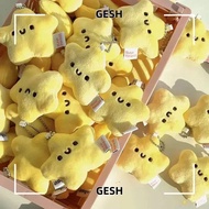 GESH Plush Keyrings, yellow Little Star Star Playing Toys, Squeaking Plush Star Plush Doll bag