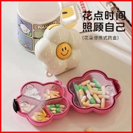 pill box medicine pill box Flower Pill Box Dopamine Portable Medicine Packing Storage Box Portable P
