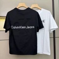ORIGINAL Calvin Klein 100% Men Short sleeve shirt men Round neck man Loose Summer White tshirt CK Co