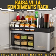 Kaisa Villa condiment scontainer with knife holder spice rack kitchen rack organizer storage kitchen