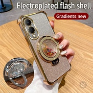 Casing VIVO Y04 Y29 Y19S Y17S Y18S Y03 Y02S Y16 Y27 Y35 Y36 Bling Glitter Plating Shockproof Liquid 