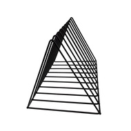 Ado)Vinyl Record Holder 9 Slot Metal Storage Rack Vinyl Albums Storage Organizer Magazine Book CD Al