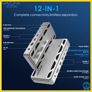 WAVLINK Intel Certified Thunderbolt 5 Dock 12-in-1 Hub with up to 120Gbps MAX 140W PD Single or Dual