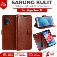 Oppo Reno 5F / Case Oppo Reno 5F Casing Hp Dompet Wallet Sarung Kulit