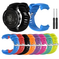 Silicone Watch Band For SUUNTO Core ALU Black Sports GPS Smart Watch Replacement Strap Wristband Wrist Band Accessories