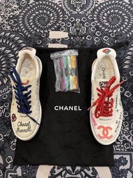 Chanel 塗鴉小白鞋-40
