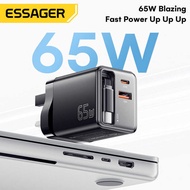 Essager PD65W GaN USB A Charger With Flexible Stretchable Quick Type PD3.0 QC 4.0 C+C+A Plug For Lap