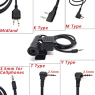 U94 PTT Cable Plug Adapter for Motorola GP88 Baofeng Kenwood UV-5R Midland GXT650 for Cellphones for