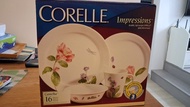 康寧 Corelle Impressions Camellia 16件 餐具套裝 碗碟杯 田原風