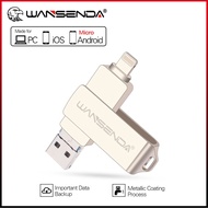 Wansenda 3 In 1 USB 3.0ยูเอสบีแฟลชไดรฟ์สำหรับ Ipad/ios // PC 256GB 128GB 64GB 32GB 16GB หน่วยความจำ USB Pendrive