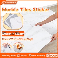 Vinyl Marble Floor Tiles 60x60cm Thick Self Adhesive PVC Floor Sticker Granite Waterproof Decor Wall