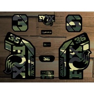 Bike fork decals set - Fox 36 fork - Camouflage printed