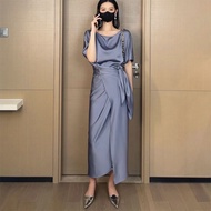 Alisa.sonya แขนยาวปาร์ตี้ชุดจั๊มสูทประกายแวววาวคอกลมสุดเซ็กซี่ลำลองสำหรับผู้หญิง