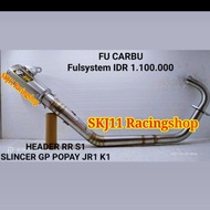 DISKON 5%!! Knalpot Racing SJ88 Satria FU Karbu Fullset Full System
