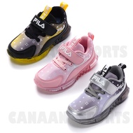 FILA KIDS Electric Light Sports Shoes Casual Middle Children 7-J851X-091 Black Yellow 551 Pink 808 Silver Gray