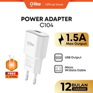 Olike C104 Charger Kit 5V/1.5A Power Adapter with Micro USB / Type C Cable Original