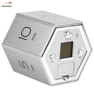 Timer 1/5/10/25/30/60min and Custom Countdown Flip Focus Timer Hexagon Rotation Timer Magnetic Desk 