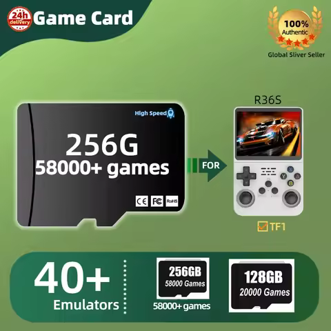TF Game Card For R36S Memory Card High Speed Plug&Play PSP PS1 N64 GBA GBC SFC 256G 58000+ Retro Gam