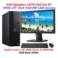 Refurbish Dell Computer Dell Optiplex 3070 PC Intel Core i5 CPU, 8GB Ram, 256GB SSD Used Desktop
