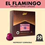 [ แพคใหญ่ ] กาแฟแคปซูล El Flamingo Specialty Coffee Capsules (Nespresso  Compatible)