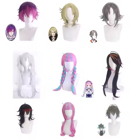 Hot VTuber cosplay wig Yamino Uki Violeta Luca Mysta lke Eveland vox Alban Knox Kagura Nana hololive
