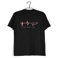 Faith. Hope. Love ECG Christianity Mens TShirts /
