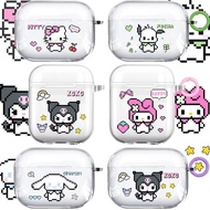 Pixel Style Kuromi Airpods Pro3 Generation Protective Case pro2 Generation 4 Generation Earphone Cas