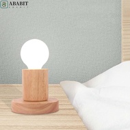 ABABIT Lamp Base Solid Wood Household Bohemian Living Room E27 Bedroom Wood Lamp Holder