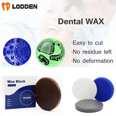 Dental Wax Disc 98mm Dentistry Lab for CAD/CAM Carving Green Gray Blue Milling Wax Block Technician 