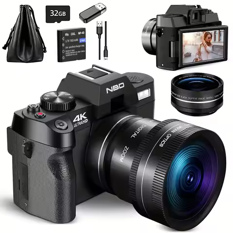 NBD Compact Digital Photography Camera4K Wireless Network Camera Retro Vlog Recorder YouTube 48MP Ca