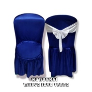PREMIUM Sarung Kursi Plastik Biru Benhur + Putih / Sarung Kursi Napoli
