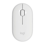 WIRELESS MOUSE (เมาส์ไร้สาย) LOGITECH M350 PEBBLE WIRELESS MOUSE (WHITE) บางเบาไร้เสียง/ประกัน 1 ปี