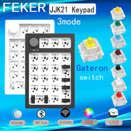 【Worth-Buy】 Feker Jjk21 3modes Key Pad Gateron 3pin Switch Numeric Keypad Mini Mechanical Keyboard Usb/ Bluetooth/2.4ghz Rgb Lighting