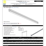 YLI T8 LED Slim Batten Fitting OS BS 120/140 LED Casing (Empty) [Type B Wiring]